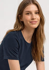 Street One Round Neckline A-Line T-Shirt, Navy