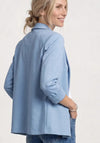 Street One Open Cut Long Blazer, Blue