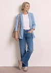 Street One Open Cut Long Blazer, Blue