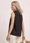 Street One Button Front Blouse, Brown