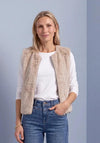 Street One Faux Fur Sleeveless Jacket, Light Beige