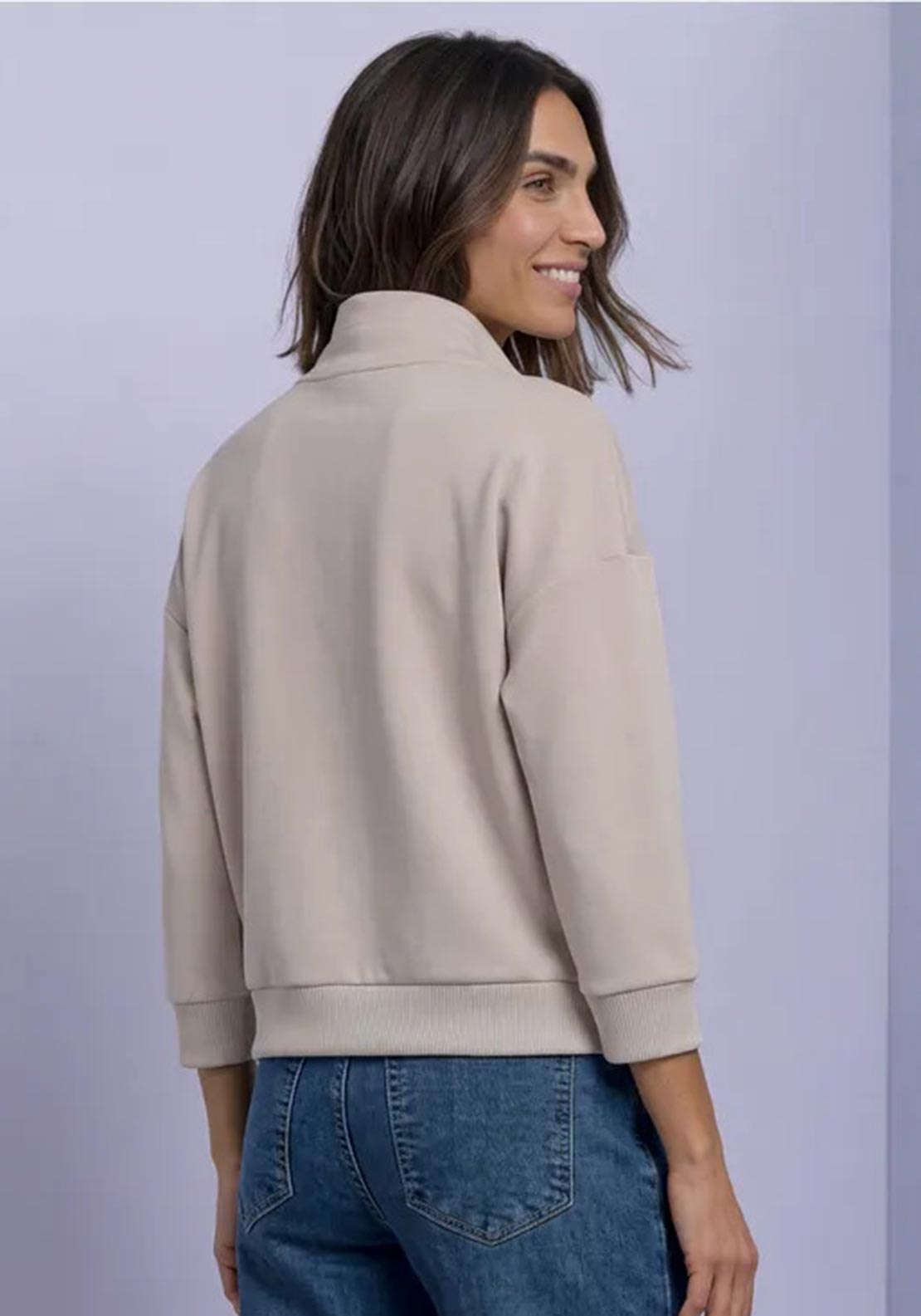Street One Silk-look Jacket, Light Beige