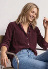 Street One Ribbed Snap Button Jacket, Wine