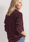 Street One Ribbed Snap Button Jacket, Wine