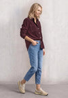 Street One Ribbed Snap Button Jacket, Wine