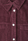 Street One Ribbed Snap Button Jacket, Wine