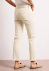 Street One Raw Hem Straight Leg Jeans, Cream