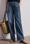 Street One Button Detail Wide Leg Jeans, Blue