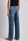 Street One Button Detail Wide Leg Jeans, Blue