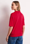 Street One V-Neck Polo Shirt, Red