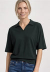 Street One V-Neck Polo Shirt, Green