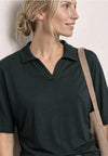 Street One V-Neck Polo Shirt, Green