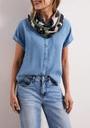 Street One Leaf Graphic Print Scarf, Green Multi