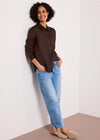 Street One Linen Button-Down Blouse, Brown