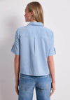 Street One Striped with Pocket Shirt, Blue and White