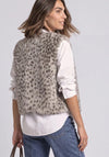 Street One Faux Fur Sleeveless Vest, Grey Multi