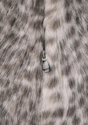 Street One Faux Fur Sleeveless Vest, Grey Multi