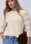 Street One Knitted Detail Jumper, Sand