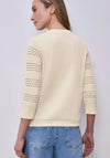 Street One Knitted Detail Jumper, Sand