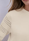 Street One Knitted Detail Jumper, Sand