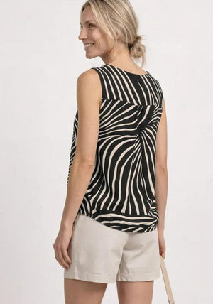 Street One Animal Print Top, Black and White