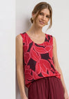 Street One Abstract Print Top, Red Multi