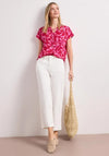 Street One Abstract Print Blouse, Red Multi