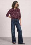 Street One Long Sleeve with Bow Detail Blouse, Wine