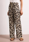 Street One Wide Leg Casual Trousers, Animal Print