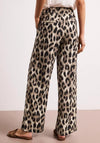 Street One Wide Leg Casual Trousers, Animal Print
