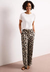 Street One Wide Leg Casual Trousers, Animal Print