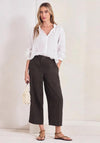 Street One Loose Fit Wide Leg Trousers, Brown