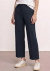 Street One Wide Leg with Button Detail Trousers, Navy