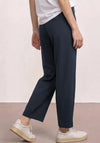 Street One Wide Leg with Button Detail Trousers, Navy