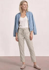 Street One Pocket Detail Slim Leg Trousers, Taupe