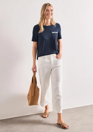 Street One Chest Pocket Detail T-Shirt, Navy