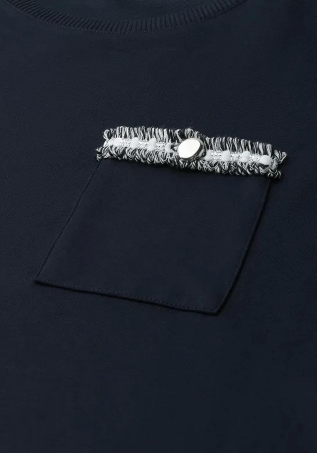 Street One Chest Pocket Detail T-Shirt, Navy