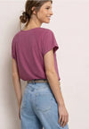 Street One Scoop Neck T-Shirt, Mauve Pink