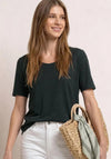 Street One Tie-Trim Detail T-Shirt, Green