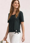 Street One Tie-Trim Detail T-Shirt, Green