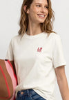 Street One Round Neck with Small Print T-Shirt, White