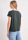 Street One Floral Print with Rhinestone Detail T-Shirt, Green