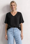 Street One V-Neck T-Shirt, Black