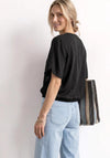 Street One V-Neck T-Shirt, Black