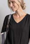 Street One V-Neck T-Shirt, Black