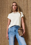 Street One Basic with Studded Detail T-Shirt, White