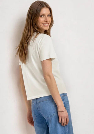Street One Basic with Studded Detail T-Shirt, White