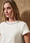 Street One Basic with Studded Detail T-Shirt, White