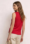 Street One Sweetheart Neckline Ribbed Vest, Red