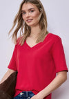 Street One V-Neck T-Shirt, Red